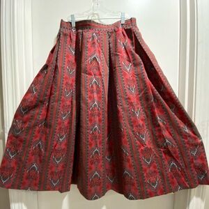 Vintage Boos Made in Austria Wool Preppy Cottage Boho Artsy Pleated MIDI…